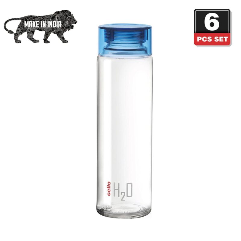 H2O Glass Water Bottle with Plastic Cap, 920ml - Image 38