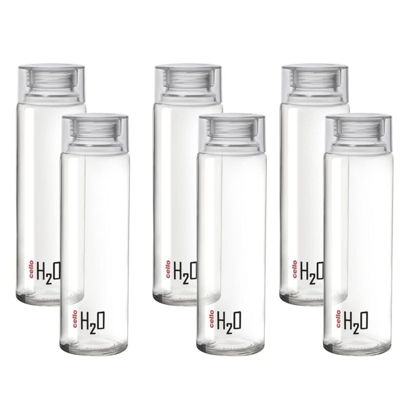 H2O Glass Water Bottle with Plastic Cap, 920ml - Image 17