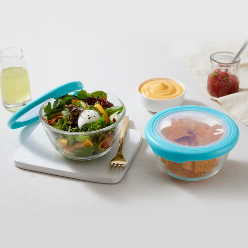 Ornella Glass Mixing Bowl Set, Set of 2 Clear / 500ml / Without Lid