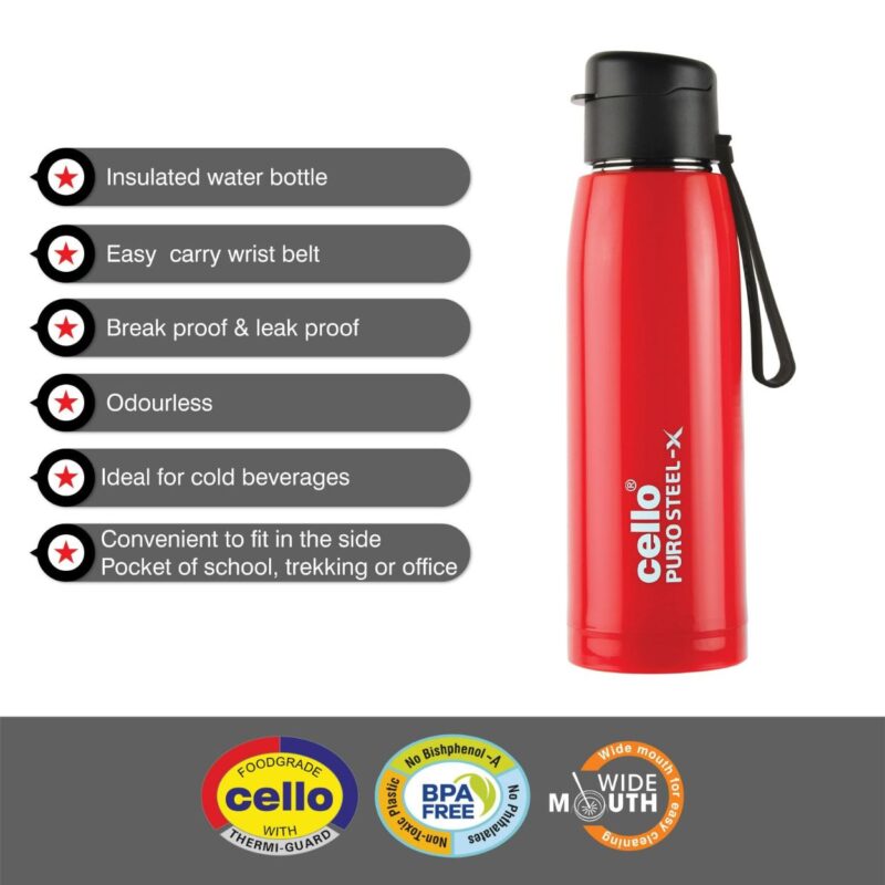 Puro Steel-X Cooper 600 Water Bottle, 630ml - Image 20