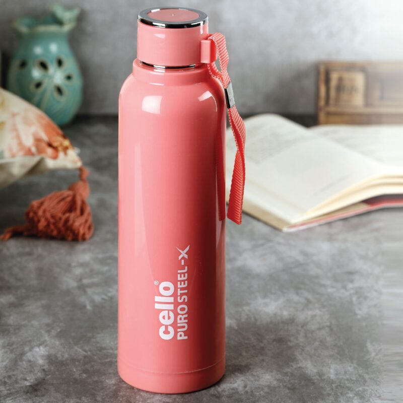 Peach|Puro Steel-X Benz 900 Water Bottle, 730ml / 730ml