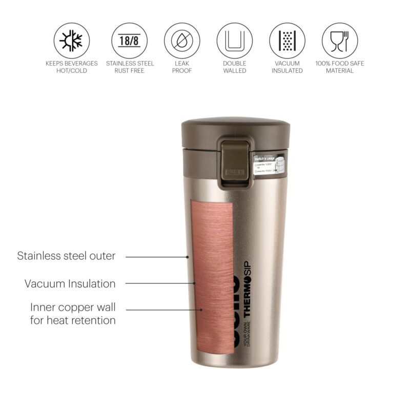 Monty Flask, Vacusteel Water Bottle - Image 12