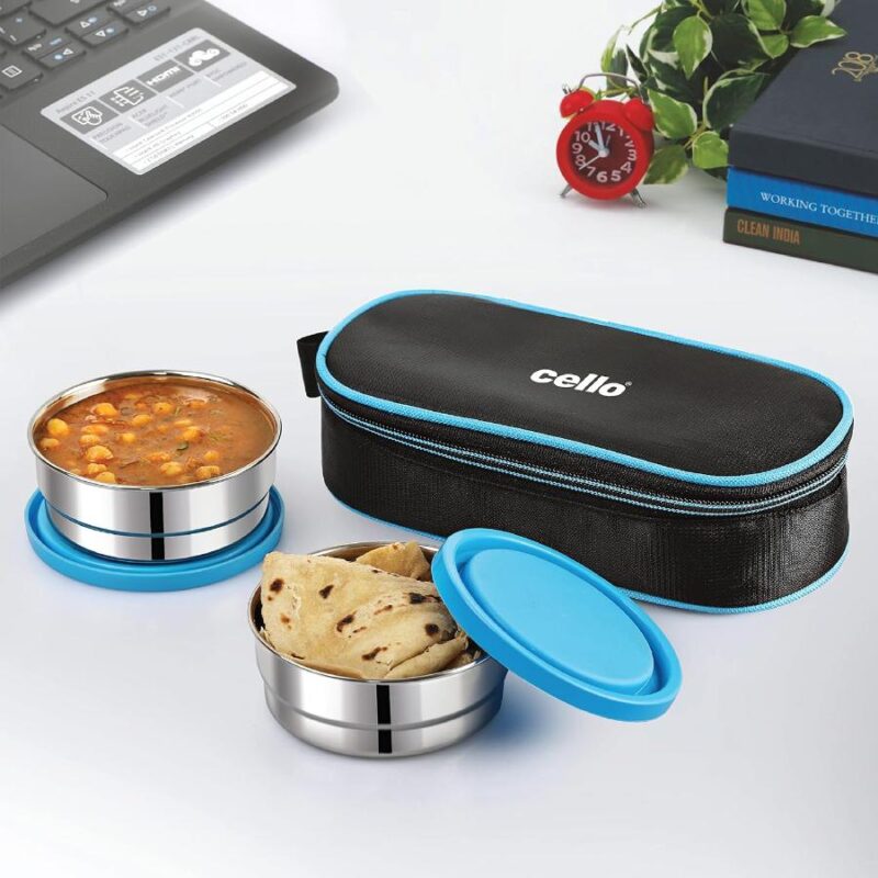 Blue|Eco Bite Stainless Steel Lunch Box / 2 Piece