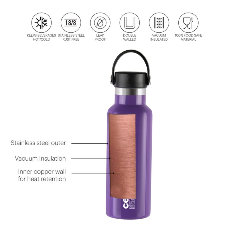Aqua Bliss Flask, Vacusteel Water Bottle, 600ml - Image 15