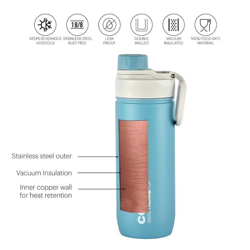 Pop Hot & Cold Stainless Steel Kids Water Bottle, 600ml - Image 29