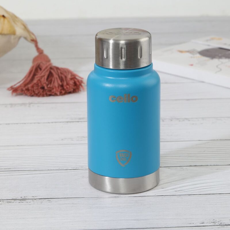 Blue|Duro Top Flask, Vacusteel Water Bottle / 180ml