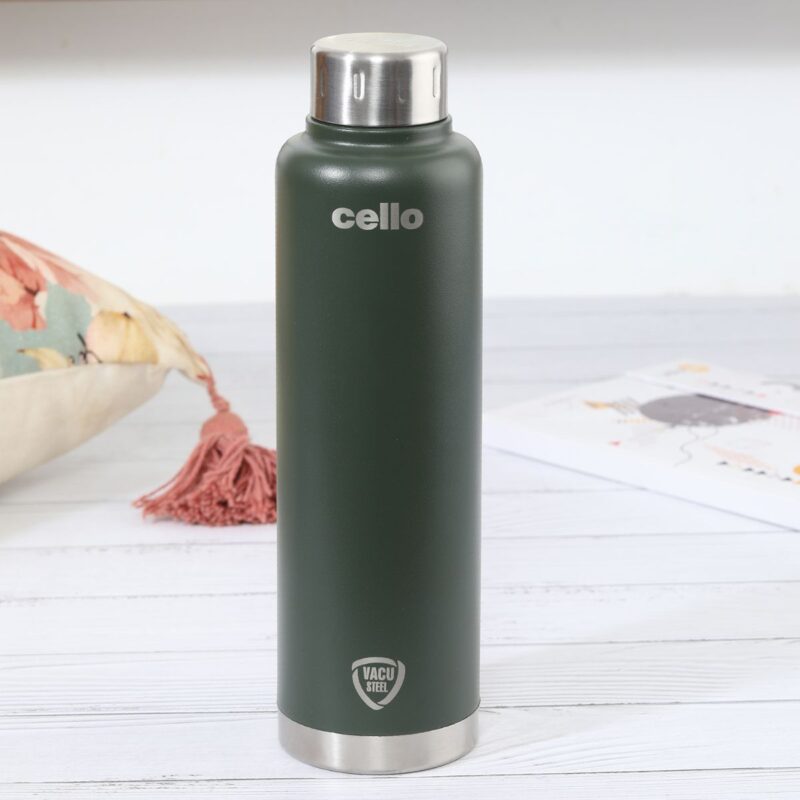 Green|Duro Top Flask, Vacusteel Water Bottle, 750ml / 750ml