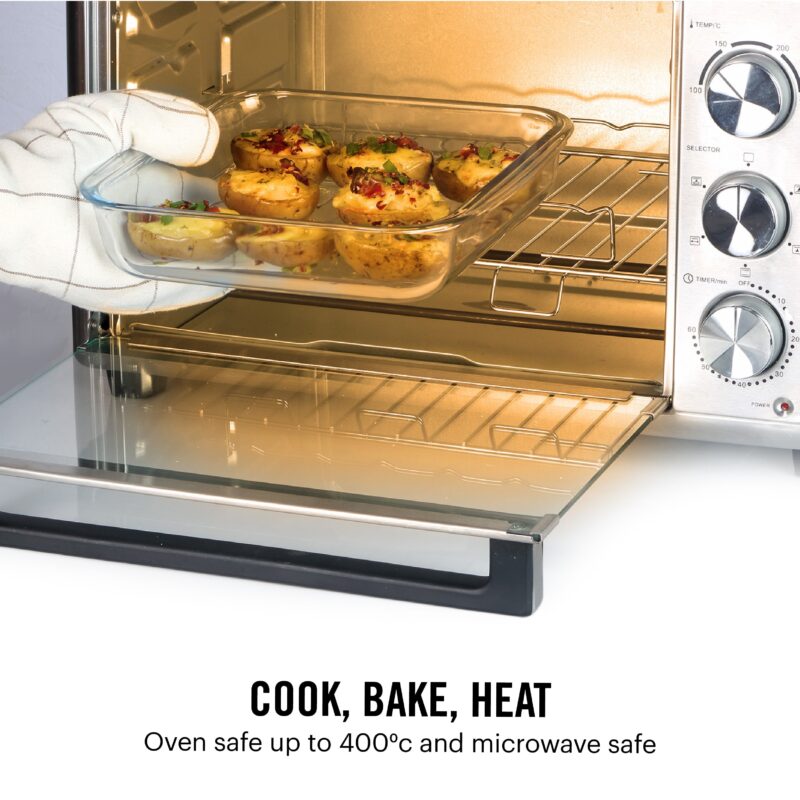 Laura Square Glass Baking Dish, 1700ml - Image 4