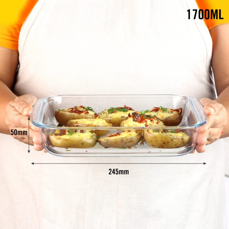 Laura Square Glass Baking Dish, 1700ml - Image 5
