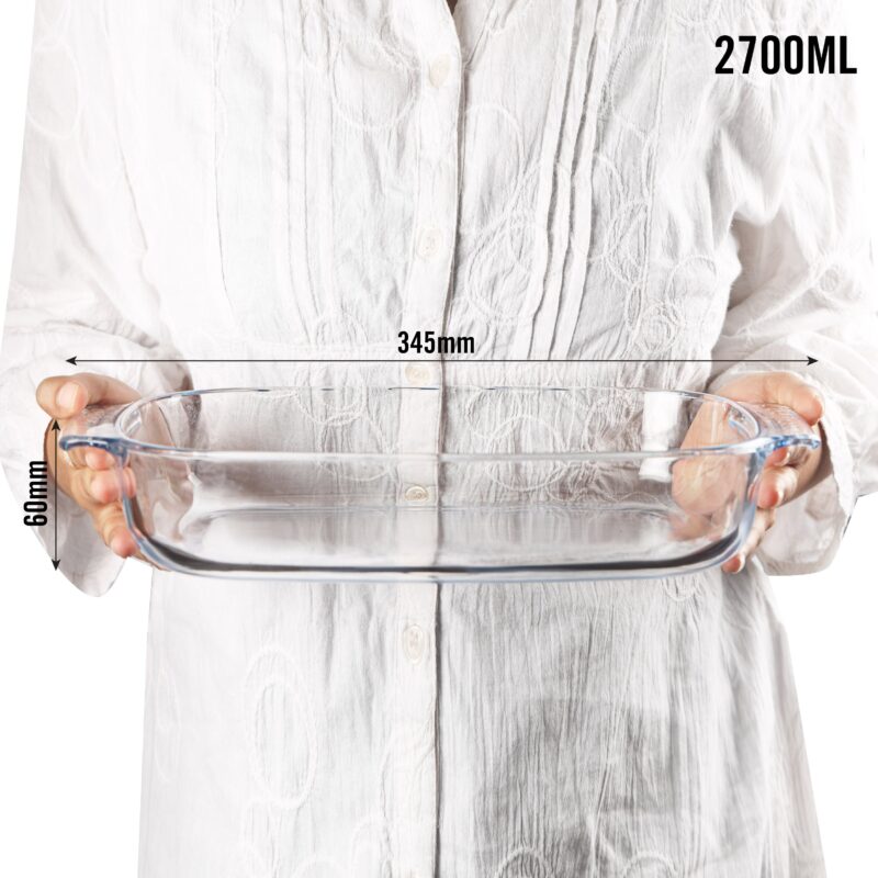 Giacinta Rectangle Glass Baking Dish, 2700ml - Image 6