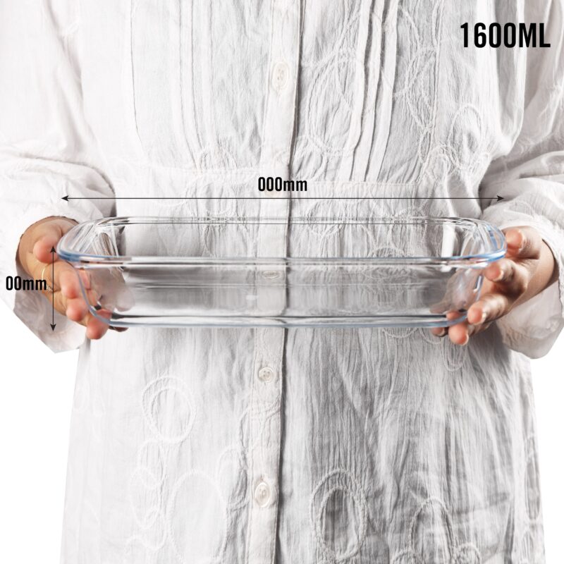 Dahlia Rectangle Glass Baking Dish, 1600ml - Image 6