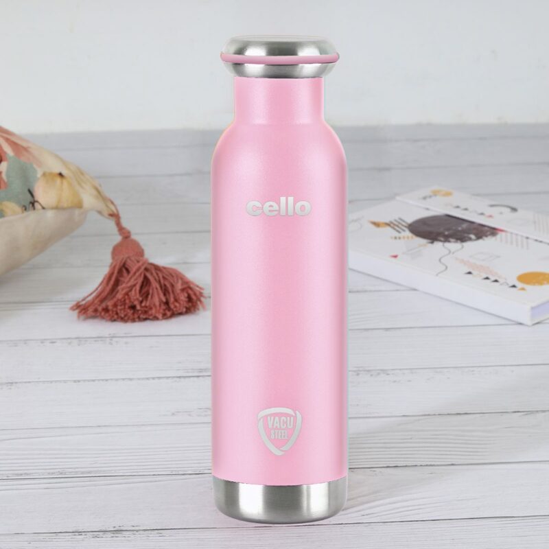 Pink|Duro Sip Flask, Vacusteel Water Bottle, 600ml / 600ml