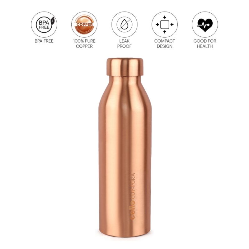 Moksha Copper Water Bottle, 1000ml - Image 3