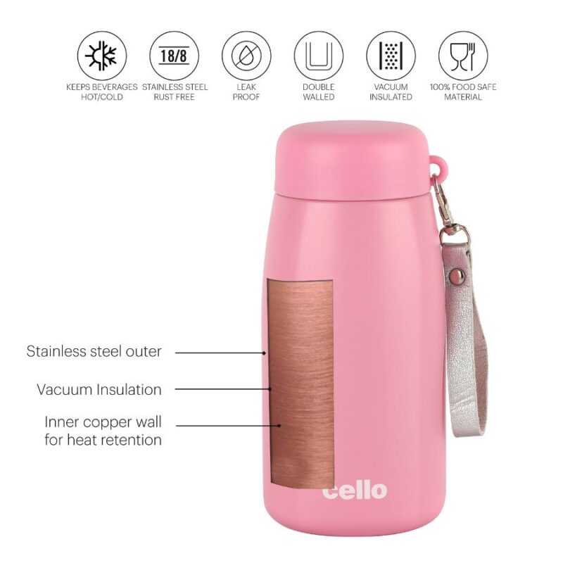 Mom Hot & Cold Stainless Steel Kids Water Bottle, 350ml - Image 9