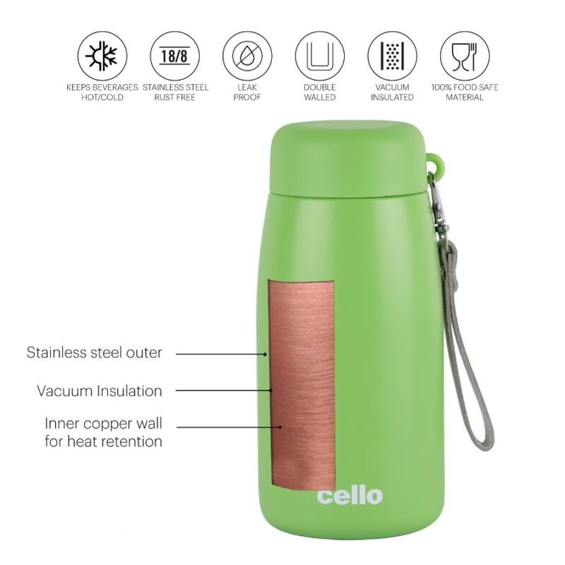 Mom Hot & Cold Stainless Steel Kids Water Bottle, 350ml - Image 10