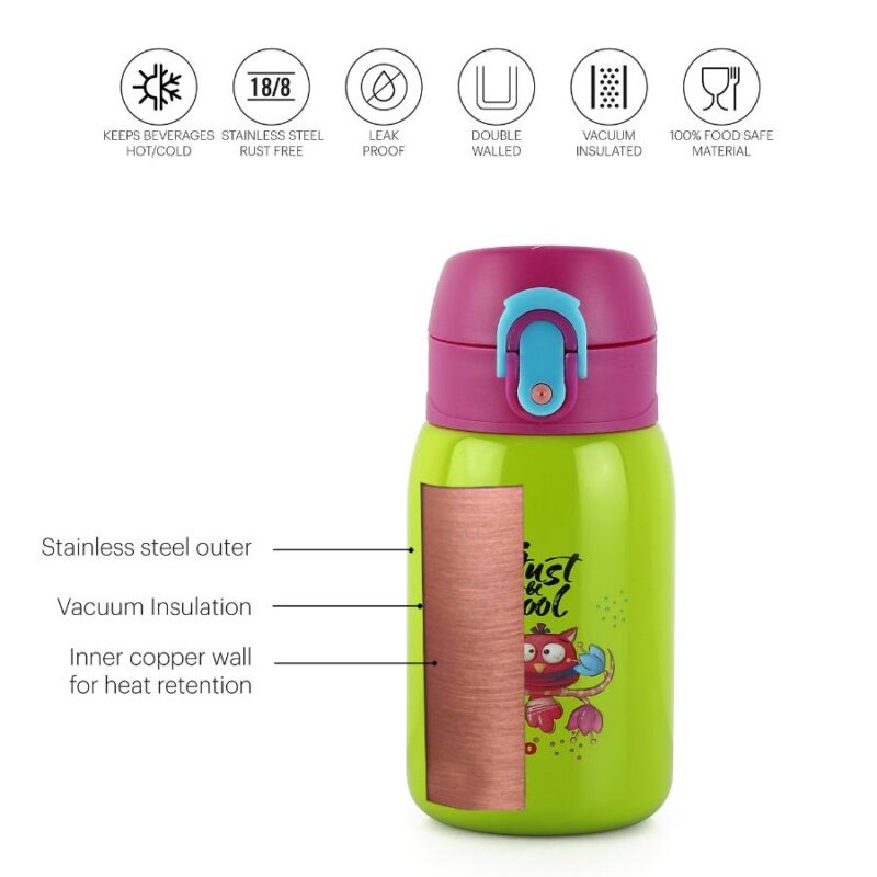 Junior 275 Hot & Cold Stainless Steel Kids Water Bottle, 275ml - Image 9