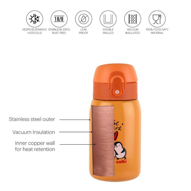 Junior 275 Hot & Cold Stainless Steel Kids Water Bottle, 275ml - Image 11
