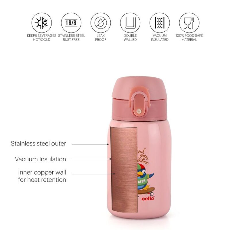 Junior 275 Hot & Cold Stainless Steel Kids Water Bottle, 275ml - Image 12