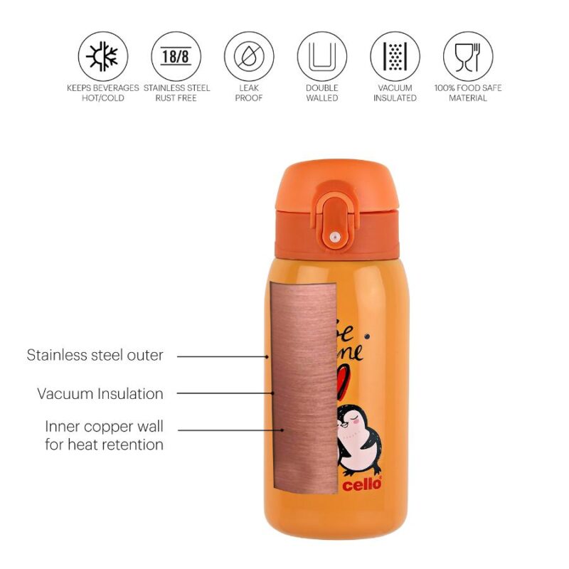 Junior 375 Hot & Cold Stainless Steel Kids Water Bottle, 375ml - Image 11