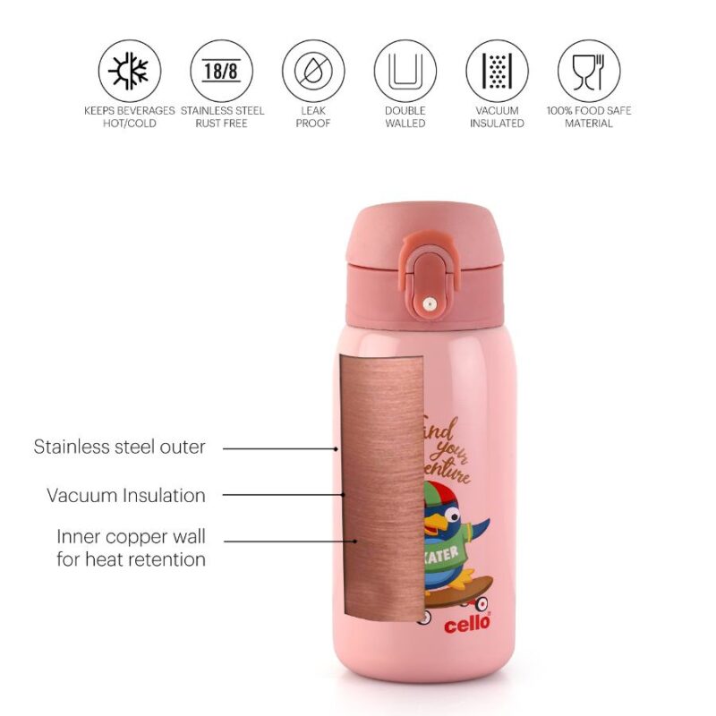 Junior 375 Hot & Cold Stainless Steel Kids Water Bottle, 375ml - Image 12