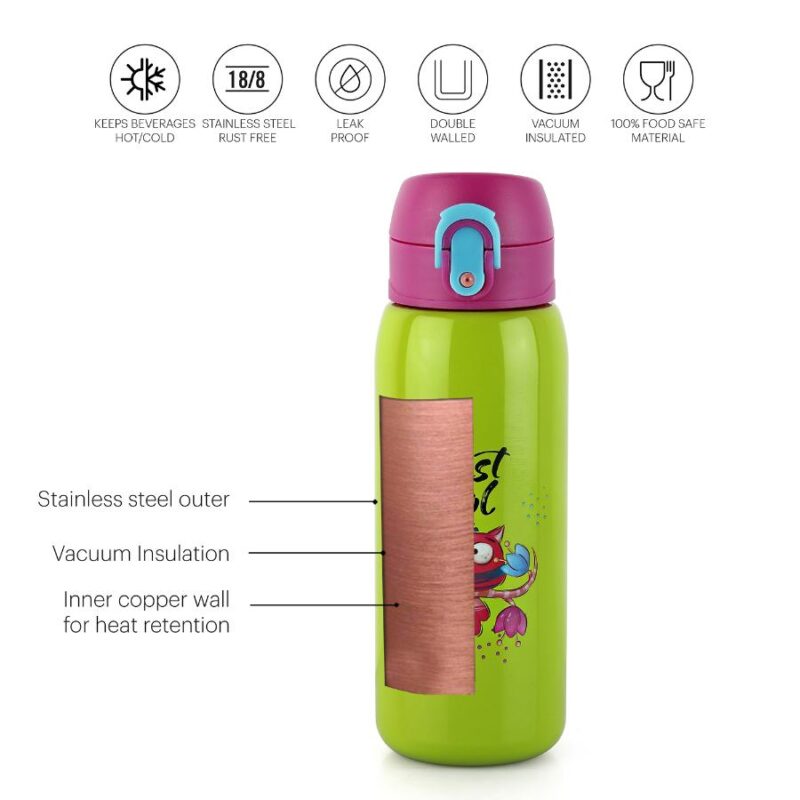 Junior 475 Hot & Cold Stainless Steel Kids Water Bottle, 475ml - Image 9