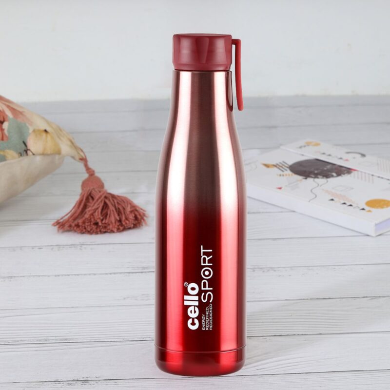 Red|Dazzle Flask, Vacusteel Water Bottle, 600ml / 600ml