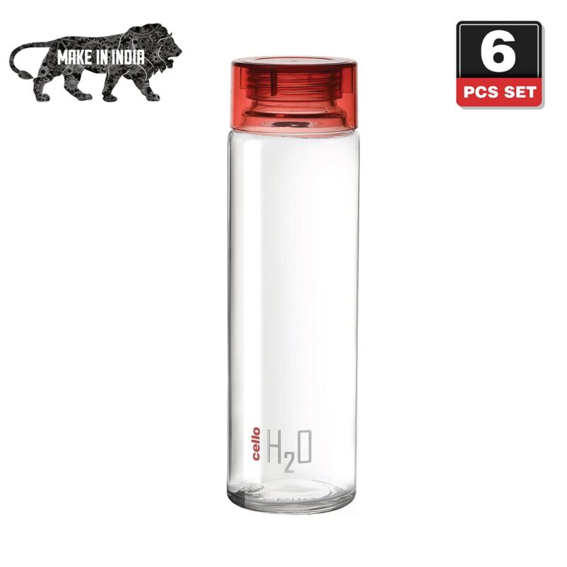 H2O Glass Water Bottle with Plastic Cap, 920ml - Image 43