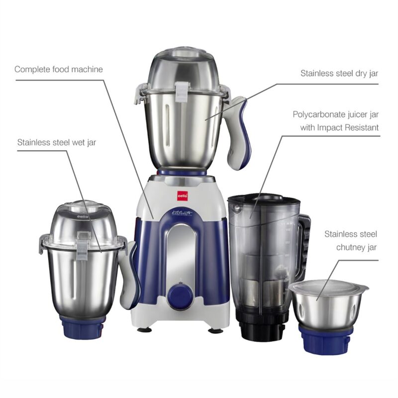 Discovery Pro Juicer Mixer Grinder with 4 Jars, 750W - Image 4