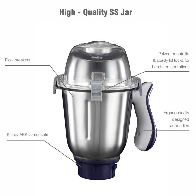 Discovery Pro Juicer Mixer Grinder with 4 Jars, 750W - Image 15