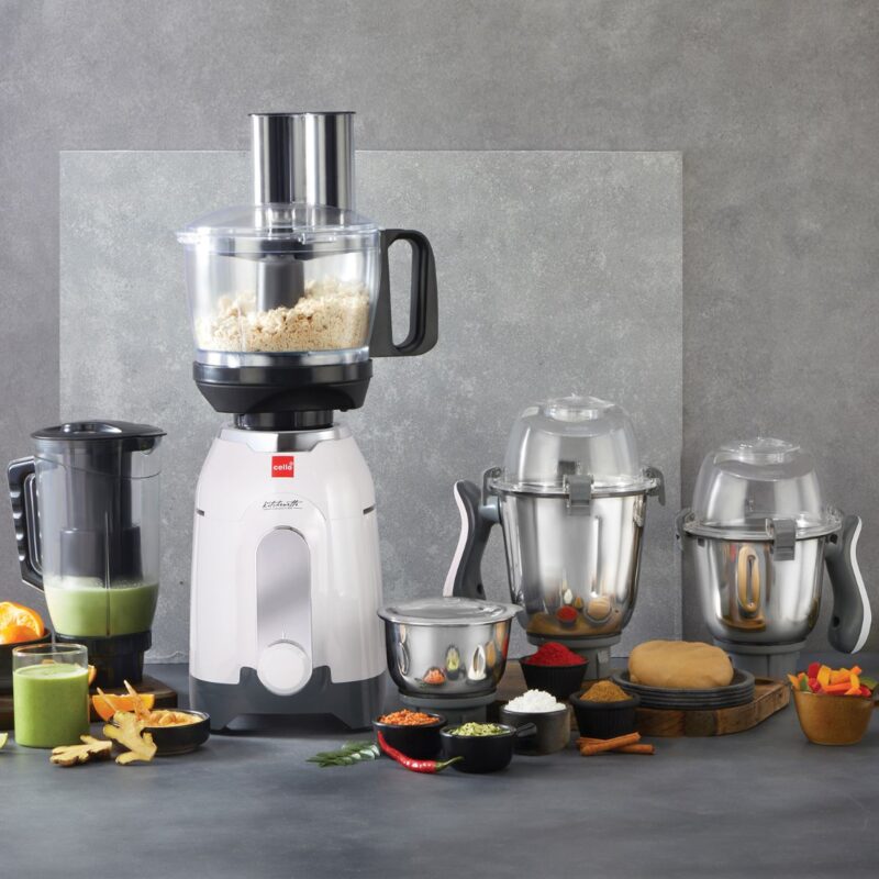 Discovery Chef Juicer Mixer Grinder with 5 Jars, 750W White / 750 Watts