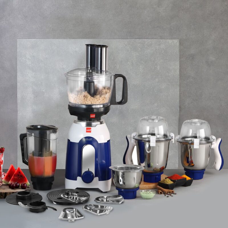 Blue|Discovery Chef Juicer Mixer Grinder with 5 Jars, 750W / 750 Watts