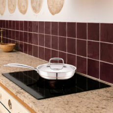 Silver|5-Ply Stainless Steel Fry Pan with Lid / 1.2 Litres