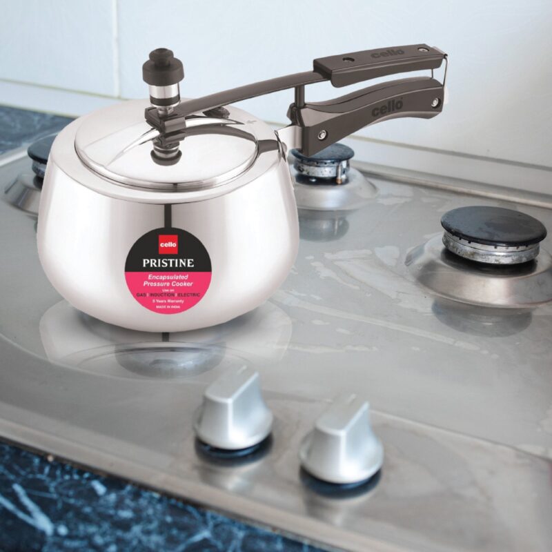 Silver|Pristine Encapsulated Pressure Cooker, Silver / 3 Litres