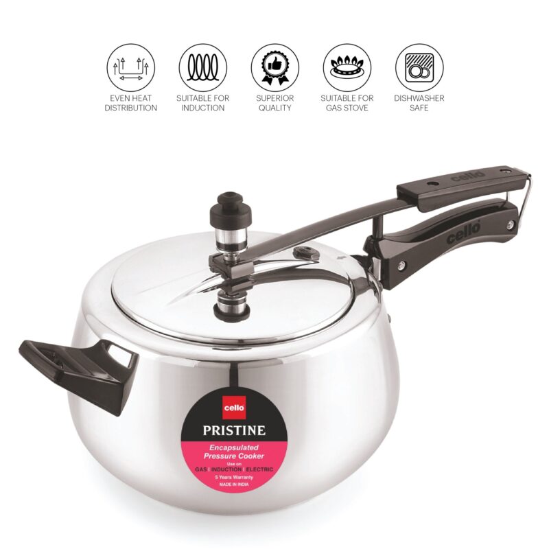 Pristine Encapsulated Pressure Cooker, Silver - Image 9