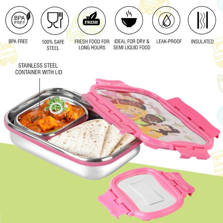 Click It Toons Stainless Steel Lunch Box, Big - Image 9