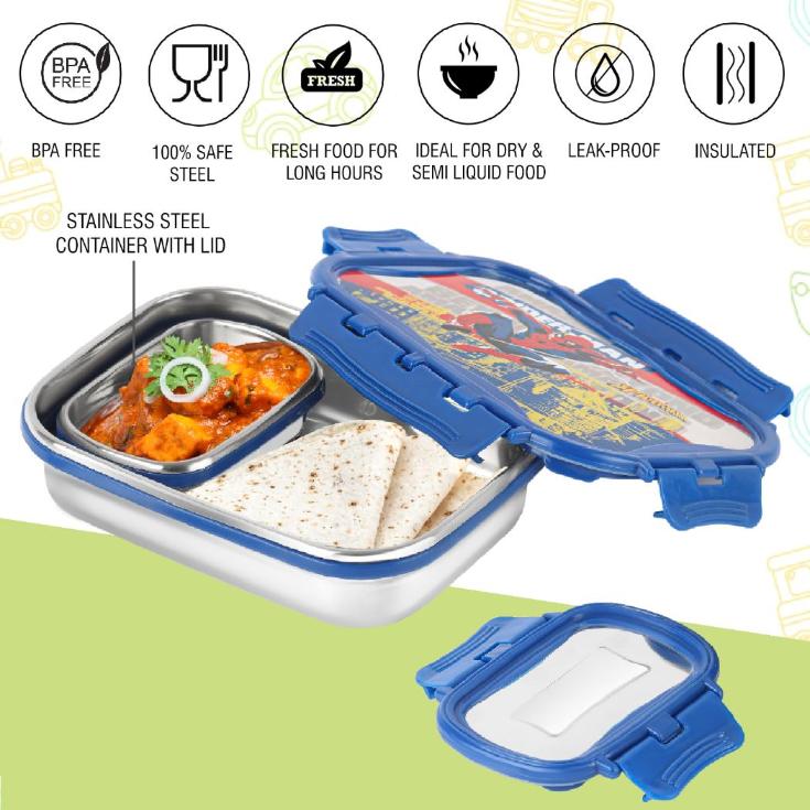 Click It Toons Stainless Steel Lunch Box, Big - Image 10