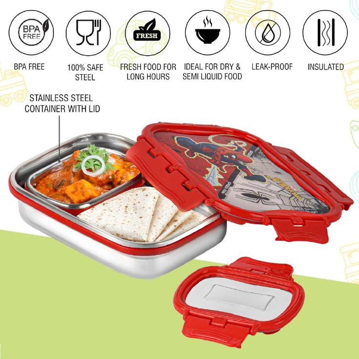 Click It Toons Stainless Steel Lunch Box, Big - Image 12