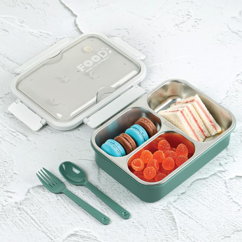 Green|Meal Buddy Insulated Lunch Box with Flatware / 1 Piece