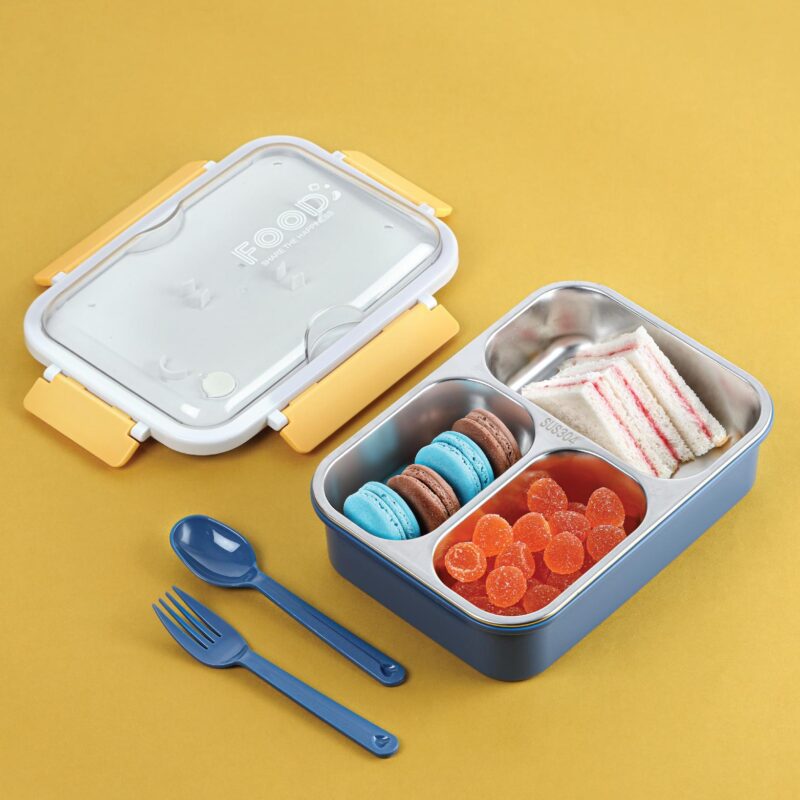 Blue|Meal Buddy Insulated Lunch Box with Flatware / 1 Piece