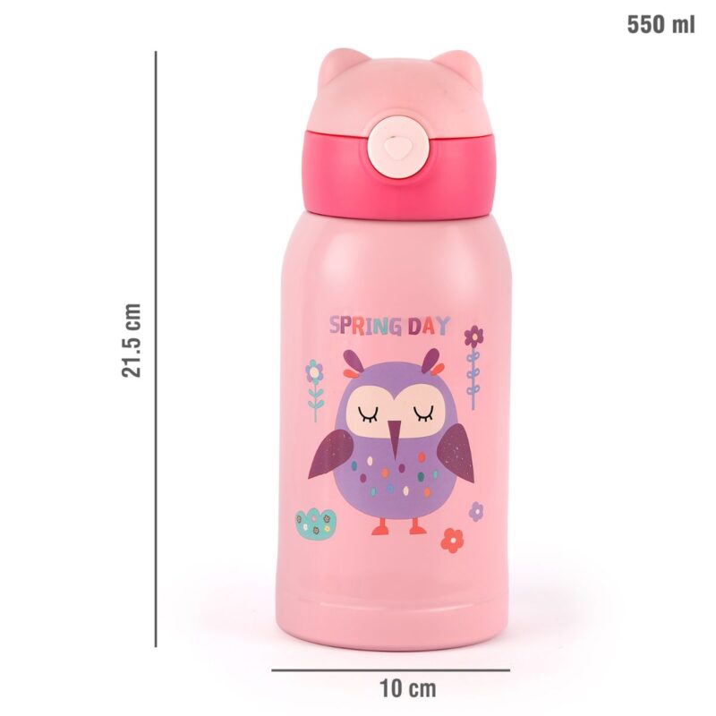 Toddy Hot & Cold Stainless Steel Kids Water Bottle, 550ml - Image 26