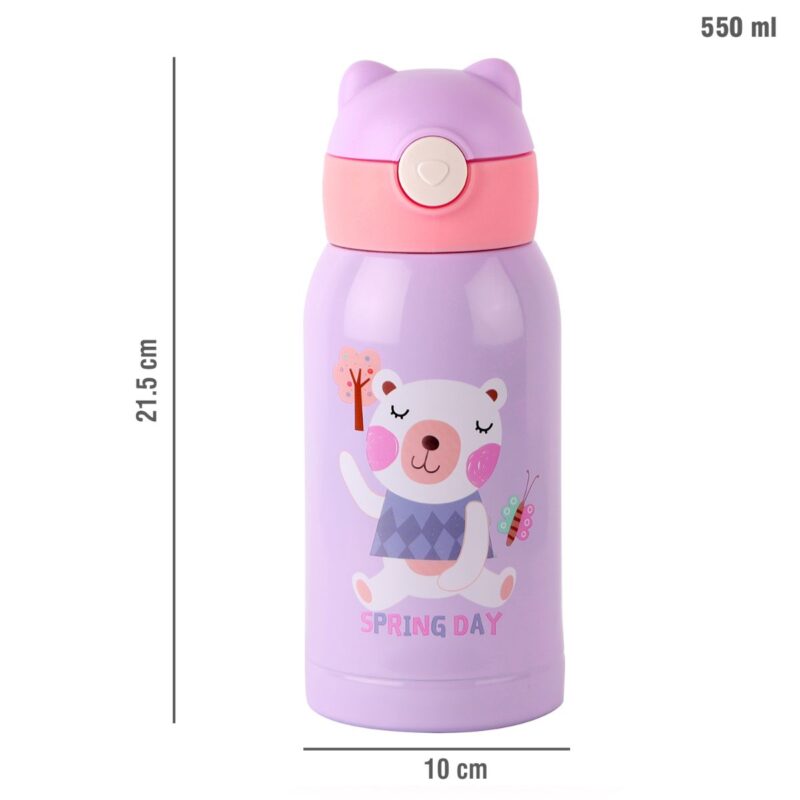 Toddy Hot & Cold Stainless Steel Kids Water Bottle, 550ml - Image 28