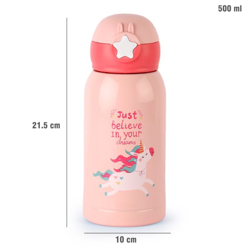 Lucky Hot & Cold Stainless Steel Kids Water Bottle, 500ml - Image 25