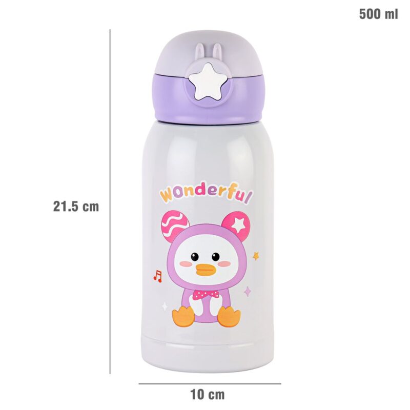 Lucky Hot & Cold Stainless Steel Kids Water Bottle, 500ml - Image 26