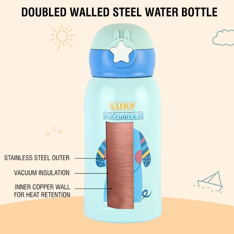 Lucky Hot & Cold Stainless Steel Kids Water Bottle, 500ml - Image 12