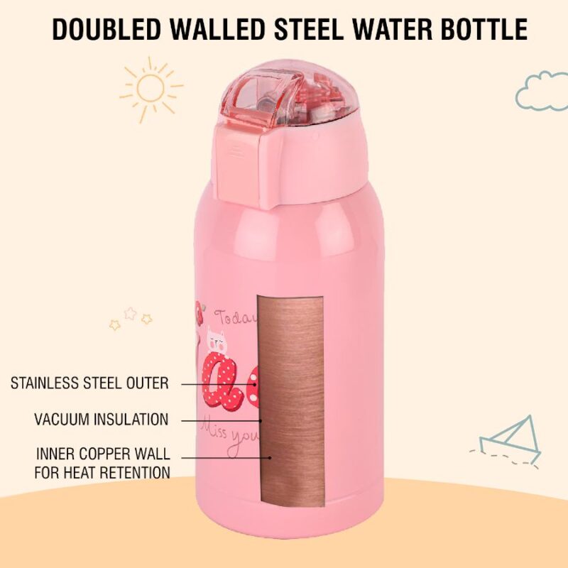Kido Hot & Cold Stainless Steel Kids Water Bottle, 500ml - Image 12