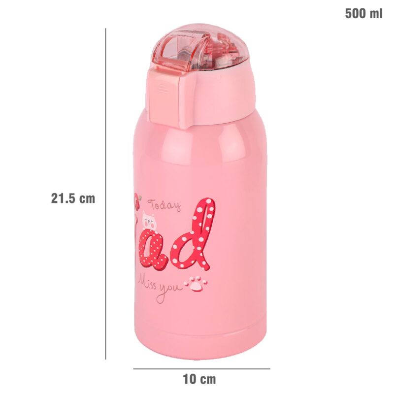 Kido Hot & Cold Stainless Steel Kids Water Bottle, 500ml - Image 28