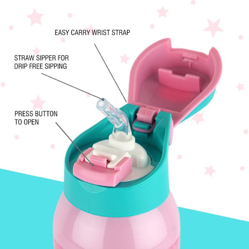 Gym-Star Toons Hot & Cold Stainless Steel Kids Water Bottle, 650ml - Image 15