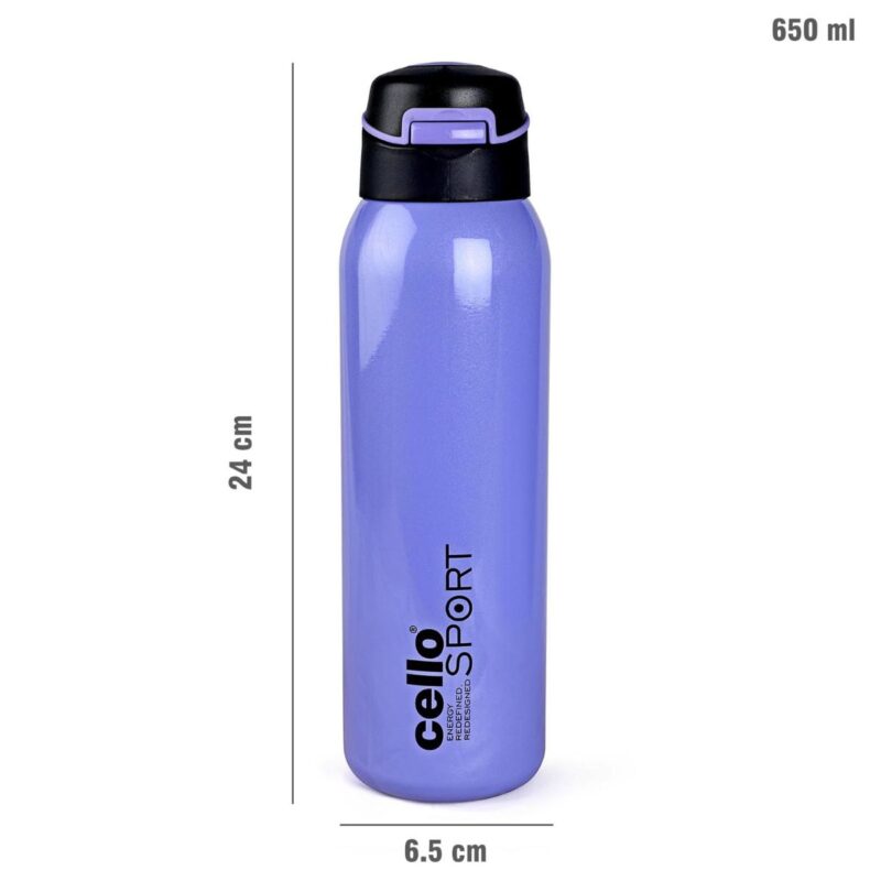 Gym Star Flask, Vacusteel Water Bottle, 650ml - Image 29