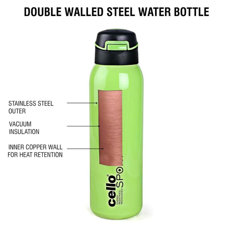 Gym Star Flask, Vacusteel Water Bottle, 650ml - Image 20