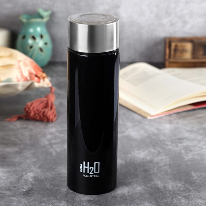 Black|H2O Stainless Steel Water Bottle, 1000ml / 1000ml